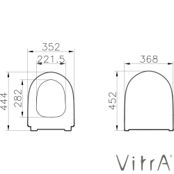 Vitra - Vitra Sento Yavaş Kapanır Klozet Kapağı, Kolay Sökülebilir, Mat Taş Gri