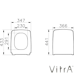 Vitra - Vitra Metropole Slim Klozet Kapağı, Yavaş Kapanır, Kolay Sökülebilir, Mat Bej