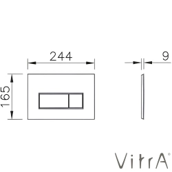 VitrA - VitrA Root Square Kumanda Paneli, Mat Gri