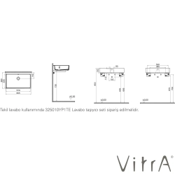 Vitra - Vitra ArchiPlan Dar Lavabo, 60x38 cm, Mat Terra Rosa, VitraClean