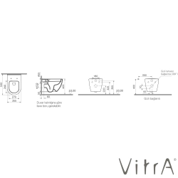 Vitra - VitrA S60 SmoothFlush Asma Klozet, 54 cm, Mat Kum Beji - 7510B022-0090