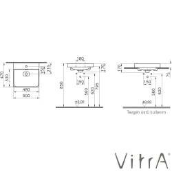 Vitra - Vitra Metropole Lavabo, 50 cm, VitraClean