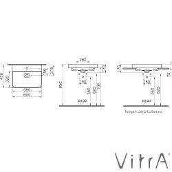 Vitra - Vitra Metropole Lavabo, 60 cm, Mat Beyaz, VitraClean