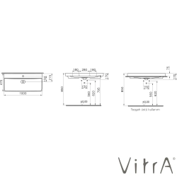 Vitra - Vitra Metropole Çanak Lavabo, 100 cm, Mat Kum Beji