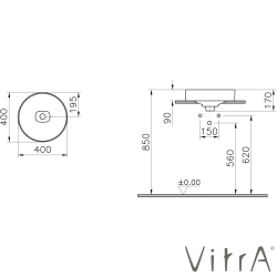 Vitra - Vitra Metropole Çanak Lavabo, 40 cm, Mat Kum Beji