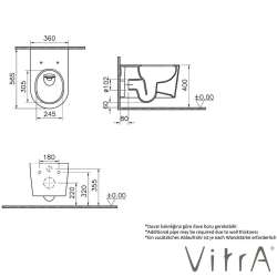 Vitra - Vitra Nest QuantumFlush Kanalsız Asma Klozet, Taharetsiz