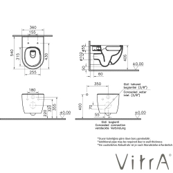 Vitra - VitrA Sento CrystalFlush Kanalsız Asma Klozet