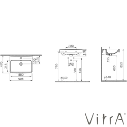 Vitra - VitrA Integra Round Oval Lavabo, 60x46 cm
