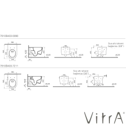 Vitra - Vitra Metropole Round QuantumFlush Kanalsız Asma Klozet, 56 cm, Mat Kum Beji