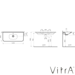 Vitra - Vitra Gala Etajerli Lavabo, 120 cm