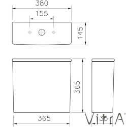 Vitra - Vitra S20 Square Rezervuar