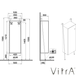 Vitra - Vitra Plural Boy Dolabı, Retro Yeşil (Sol)