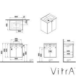 Vitra - Vitra Shift T20 Kapaklı Lavabo Dolabı, 60 cm, Parlak Beyaz (Klasik Lavabo Dahil)