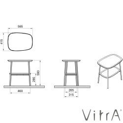 Vitra - Vitra Plural Küçük Masa, Mat Kum Beji, 55 cm