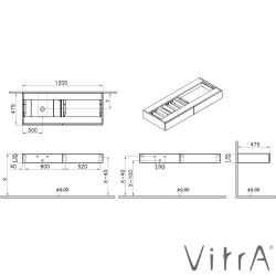 Vitra - VitrA Origin Çekmeceli Tezgah, 120 cm, Karaağaç - 81099