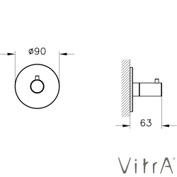 VitrA - VitrA Origin 2 Yollu Yönlendirici (Sıva Üstü Grubu), Fırçalı Altın
