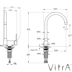 Vitra - Vitra Masterline Pencere Önü Eviye Bataryası