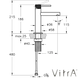 Vitra - VitrA Origin Aura Lavabo Bataryası, Soft Bakır