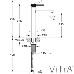 Vitra - VitrA Origin Aura Yüksek Tip Lavabo Bataryası, Soft Bakır