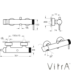 Vitra - VitrA Origin Aura Banyo Bataryası