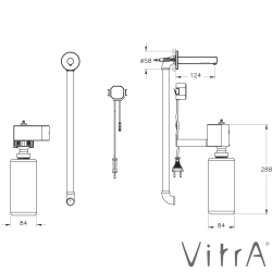 VitrA - VitrA Origin Duvardan Ankastre Fotoselli Sıvı Sabunluk (Elektrikli), Soft Altın