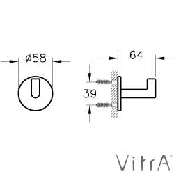 VitrA - VitrA Origin Askı, Fırçalı Altın (Tekli)