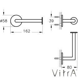 VitrA - VitrA Origin Tuvalet Kağıtlığı (Kapaksız), Fırçalı Altın