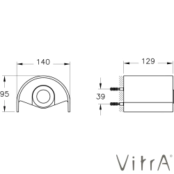 Vitra - VitrA Origin Kapaklı Tuvalet Kağıtlığı, Fırçalı Bakır