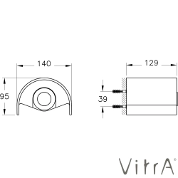 VitrA - VitrA Origin Kapaklı Tuvalet Kağıtlığı, Fırçalı Altın