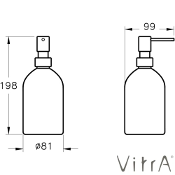 VitrA - VitrA Origin Sıvı Sabunluk, Fırçalı Altın