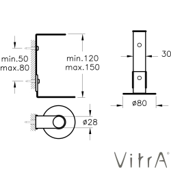 VitrA - VitrA Origin Sıvı Sabunluk Tutacağı, Fırçalı Altın