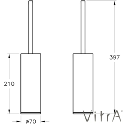 Vitra - VitrA Origin Tuvalet Fırçalığı (Yerden) Fırçalı Bakır