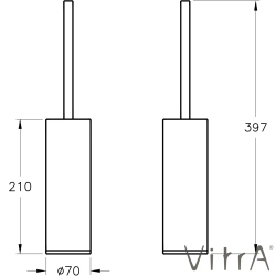 VitrA - VitrA Origin Tuvalet Fırçalığı (Yerden) Fırçalı Altın