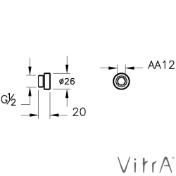 Vitra - VitrA Musluk Uzatma Parçası 1/2