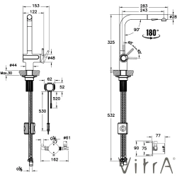 Vitra - Vitra Sense Hybrid Spiralli Eviye Bataryası (Elektrikli)