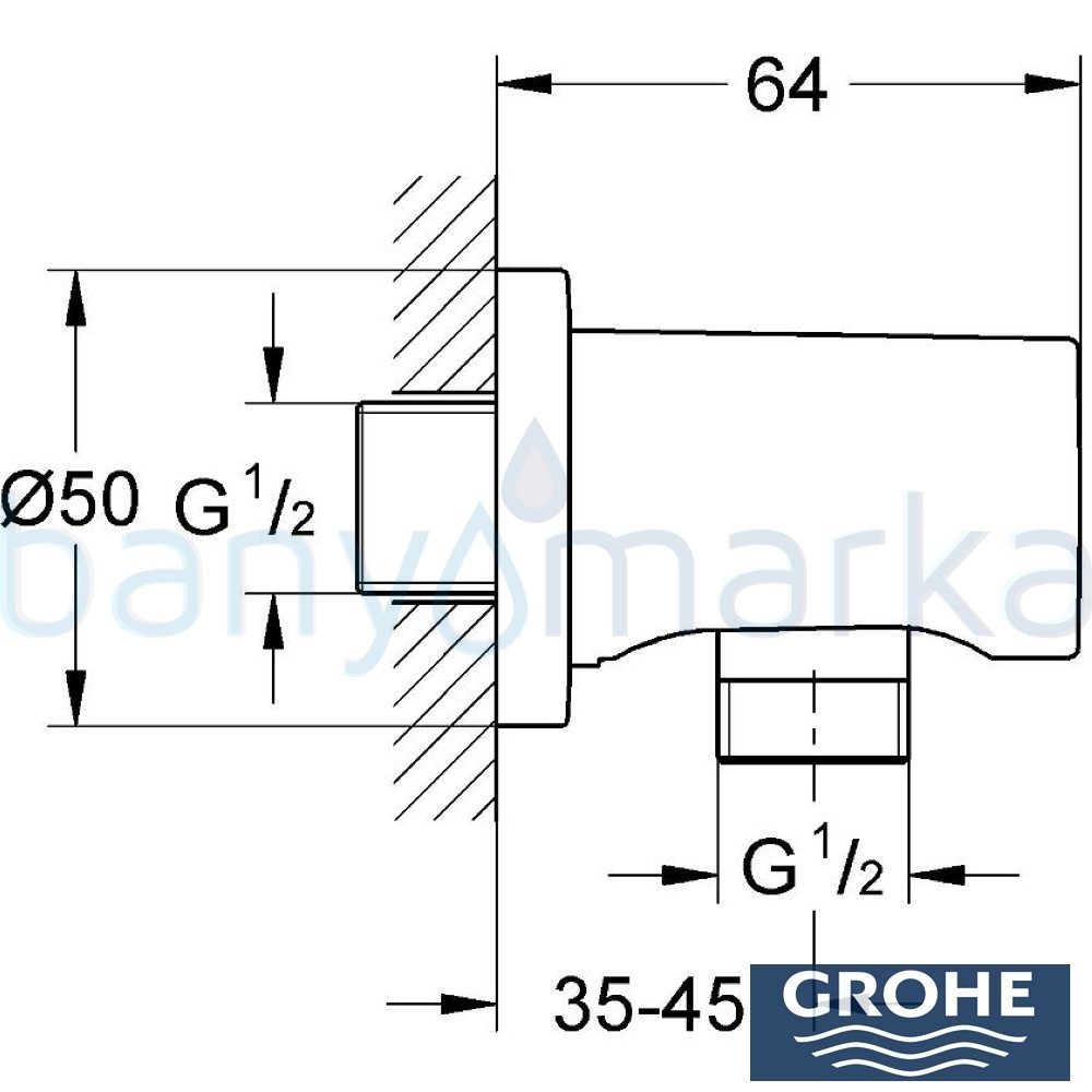 Grohe Rainshower Duş Çıkış Dirseği - 27057000