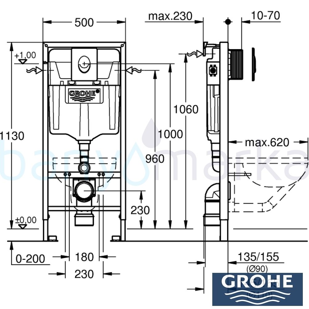 Grohe Rapid SL Gömme Rezervuar (Kumanda Paneli Dahil) - 38721001